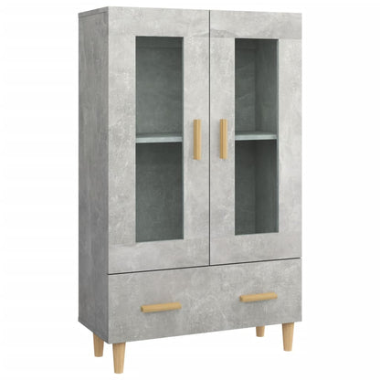 Hoge Kast 70X31X115 Cm Bewerkt Hout Betongrijs