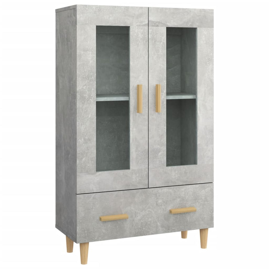 Hoge Kast 70X31X115 Cm Bewerkt Hout Betongrijs