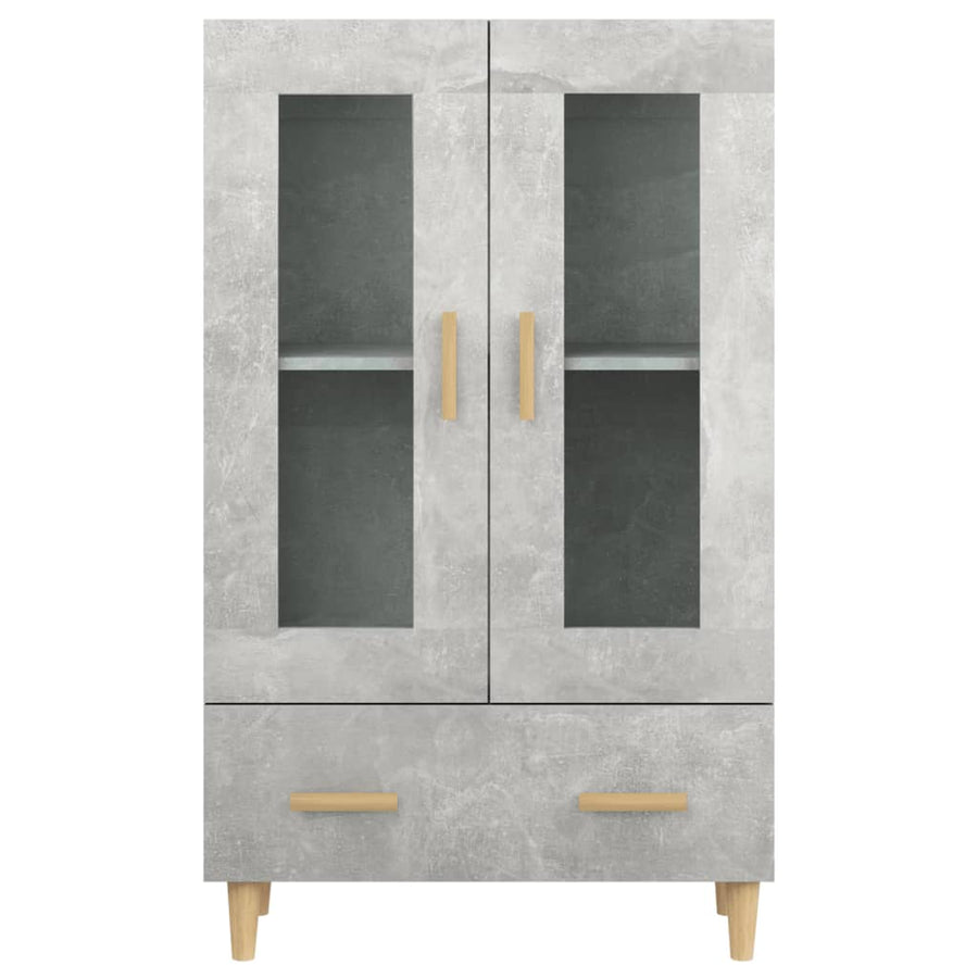 Hoge Kast 70X31X115 Cm Bewerkt Hout Betongrijs