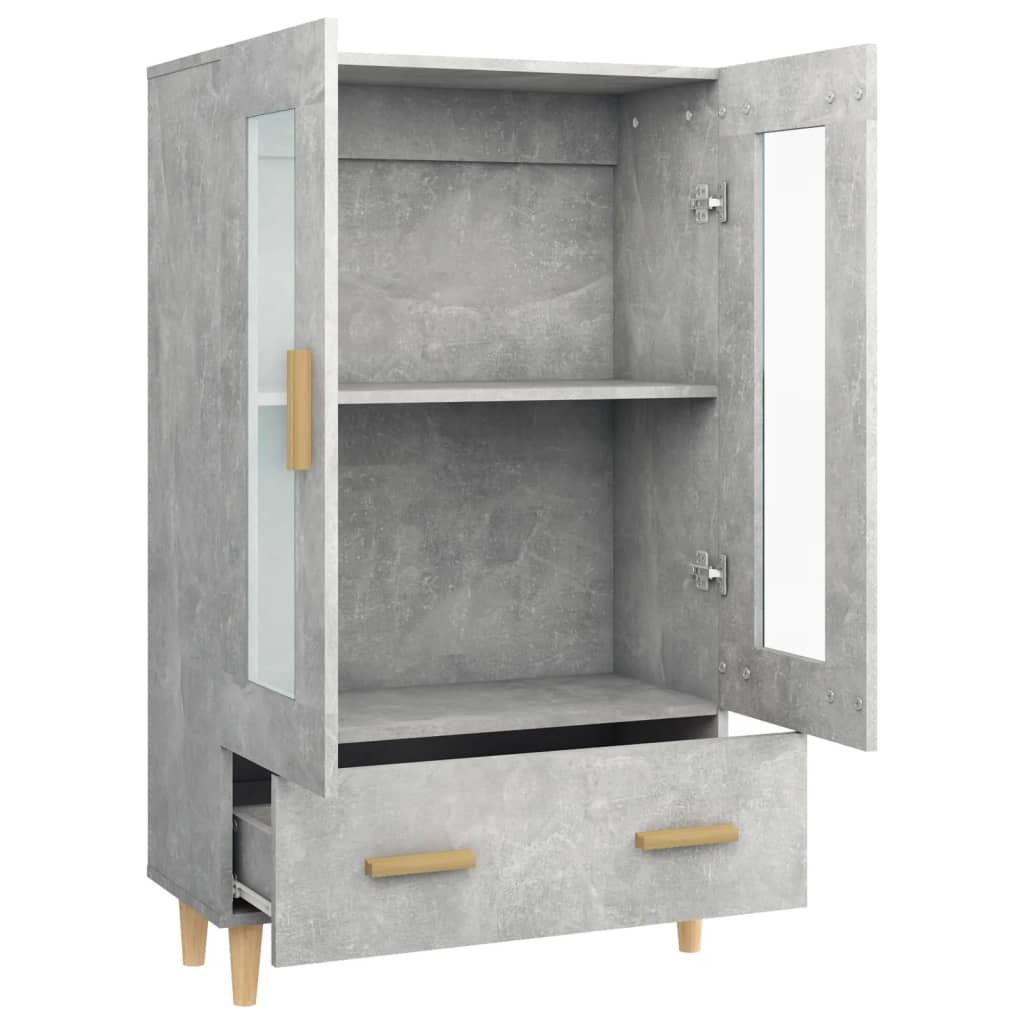 Hoge Kast 70X31X115 Cm Bewerkt Hout Betongrijs