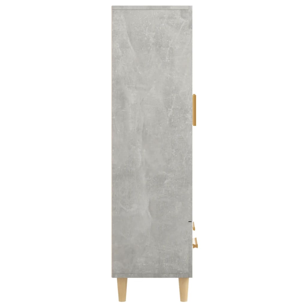 Hoge Kast 70X31X115 Cm Bewerkt Hout Betongrijs