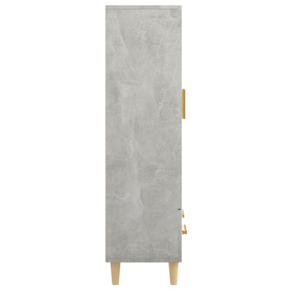 Hoge Kast 70X31X115 Cm Bewerkt Hout Betongrijs