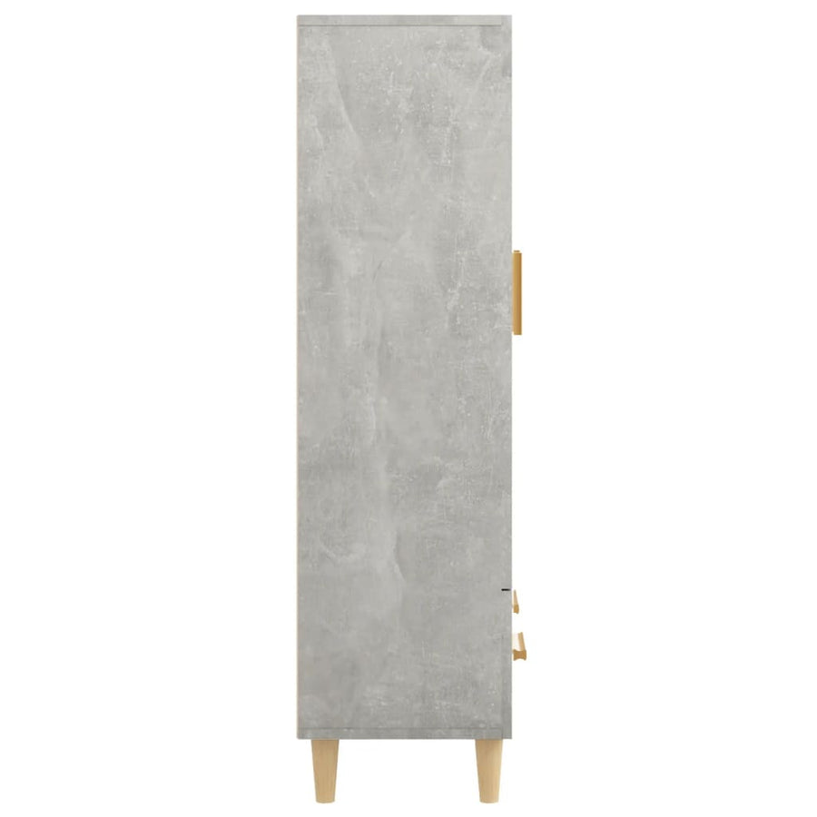 Hoge Kast 70X31X115 Cm Bewerkt Hout Betongrijs