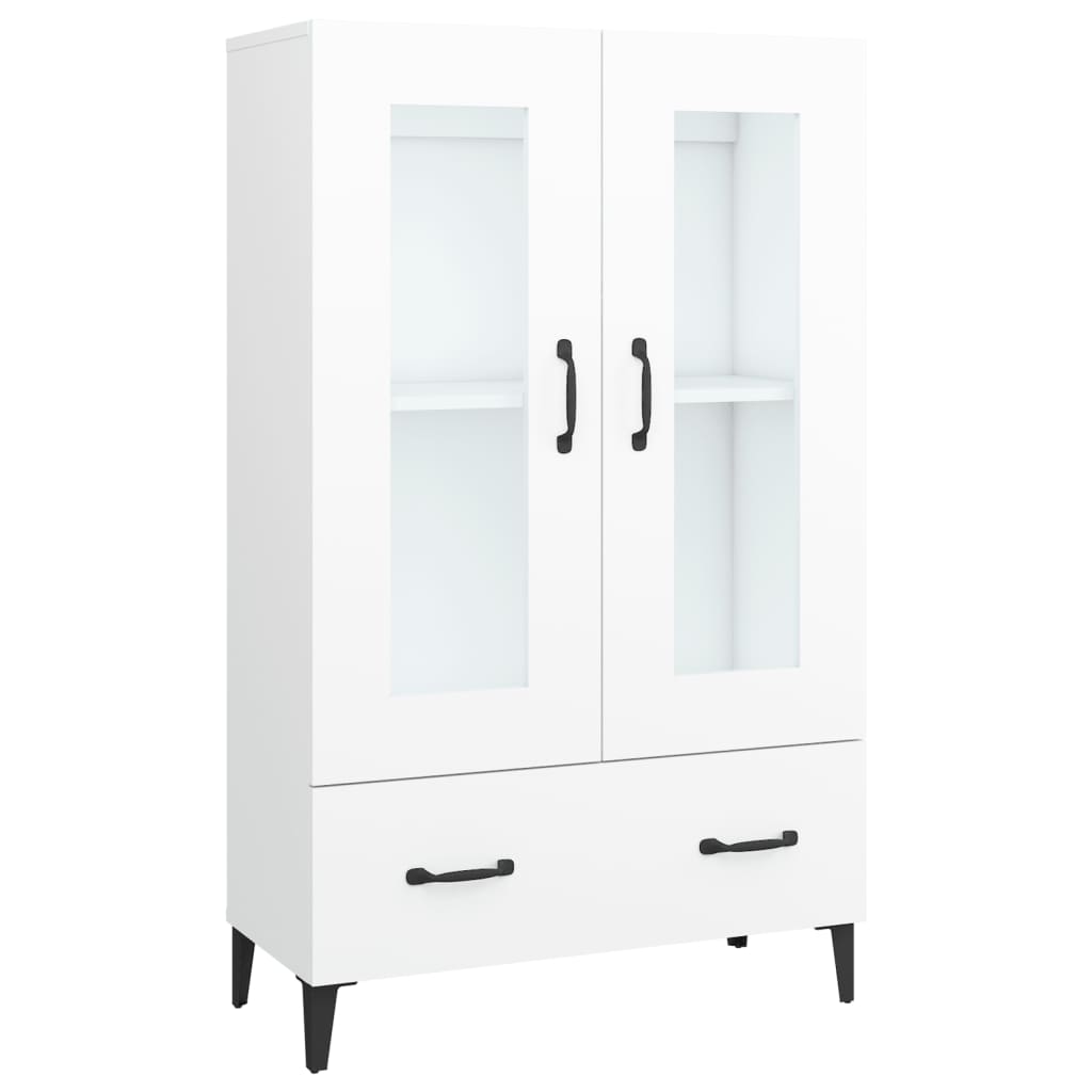 Hoge Kast 70X31X115 Cm Bewerkt Hout Wit