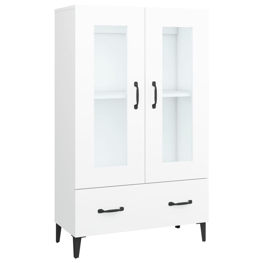 Hoge Kast 70X31X115 Cm Bewerkt Hout Wit