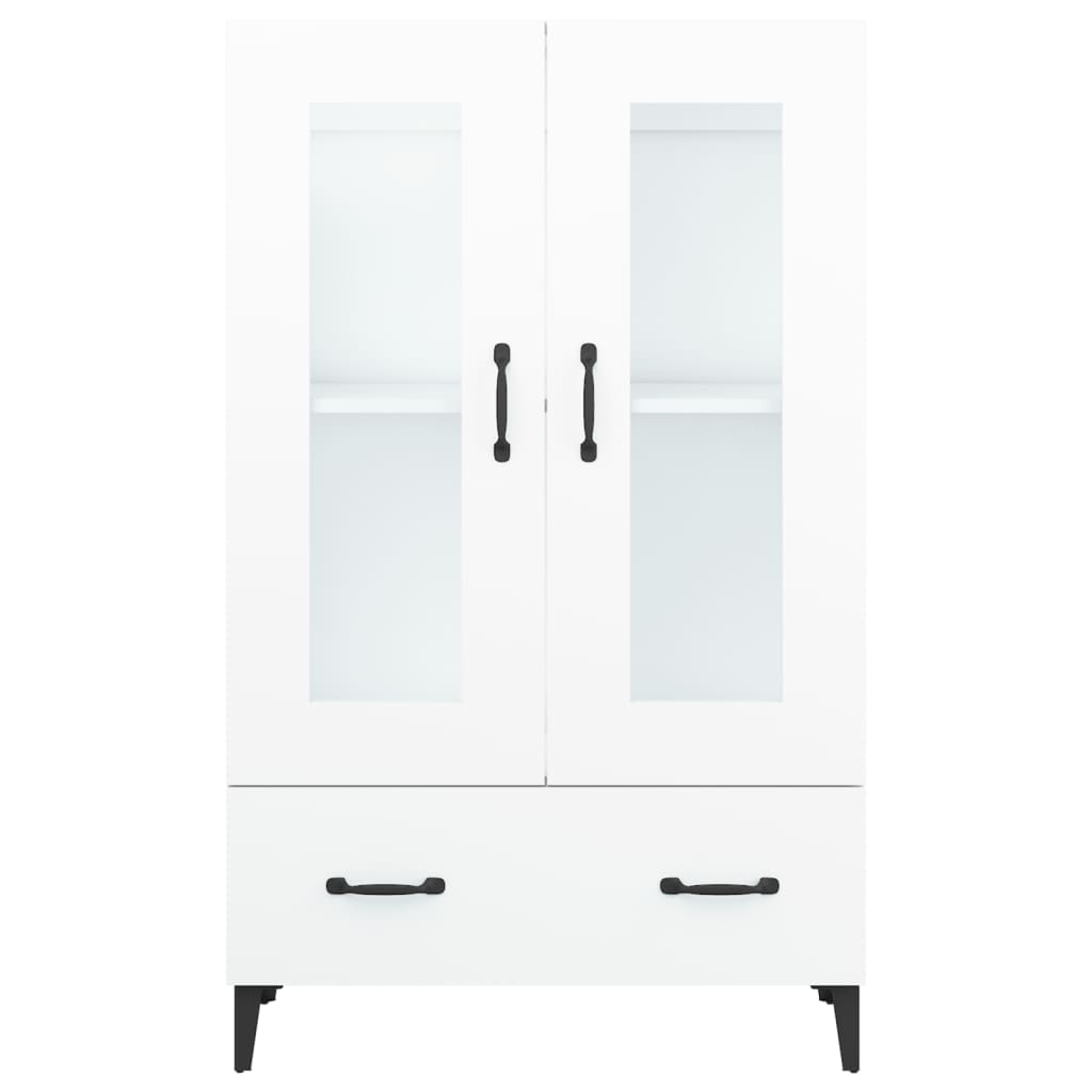 Hoge Kast 70X31X115 Cm Bewerkt Hout Wit
