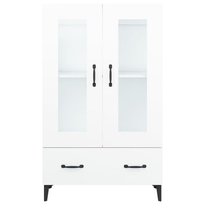 Hoge Kast 70X31X115 Cm Bewerkt Hout Wit