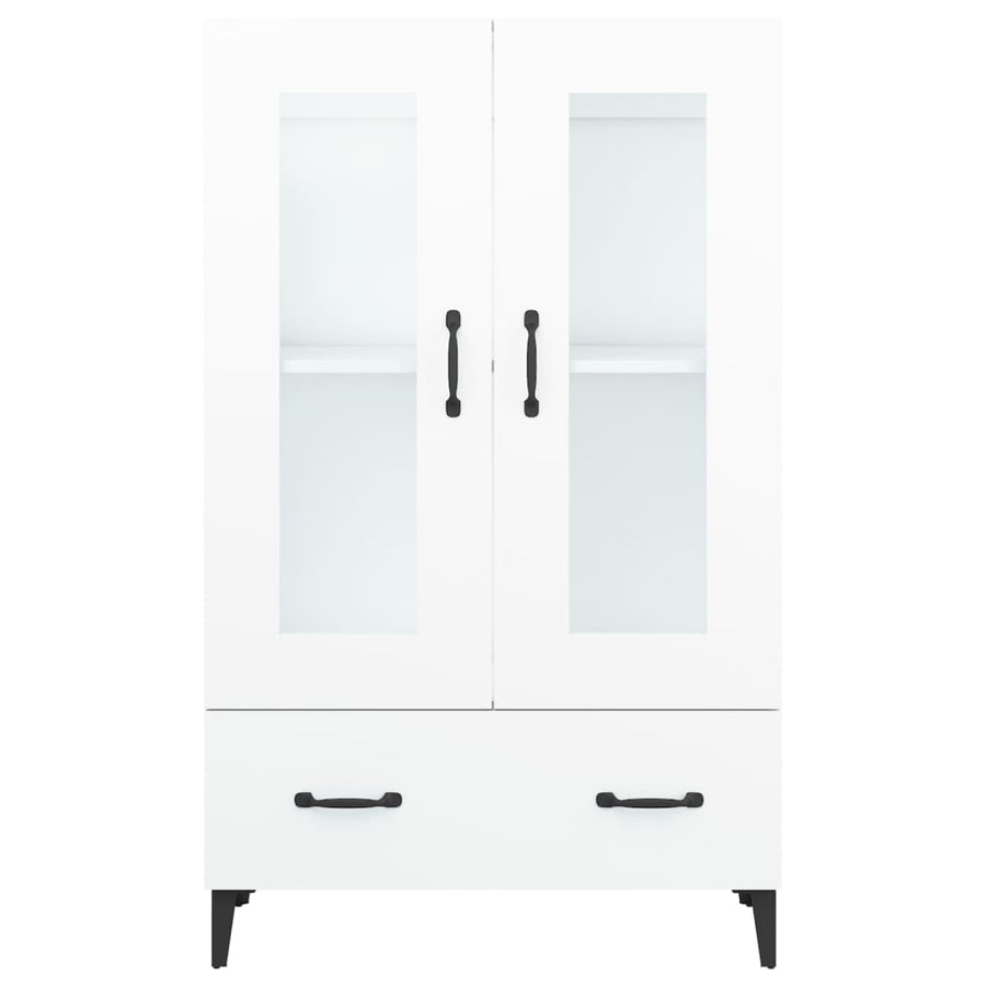 Hoge Kast 70X31X115 Cm Bewerkt Hout Wit