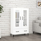 Tall cabinet 70x31x115 cm distressed white wood