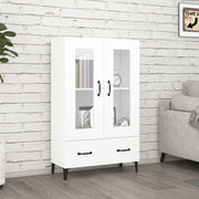 Hoge kast 70x31x115 cm bewerkt hout wit