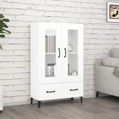 Hoge Kast 70X31X115 Cm Bewerkt Hout Wit