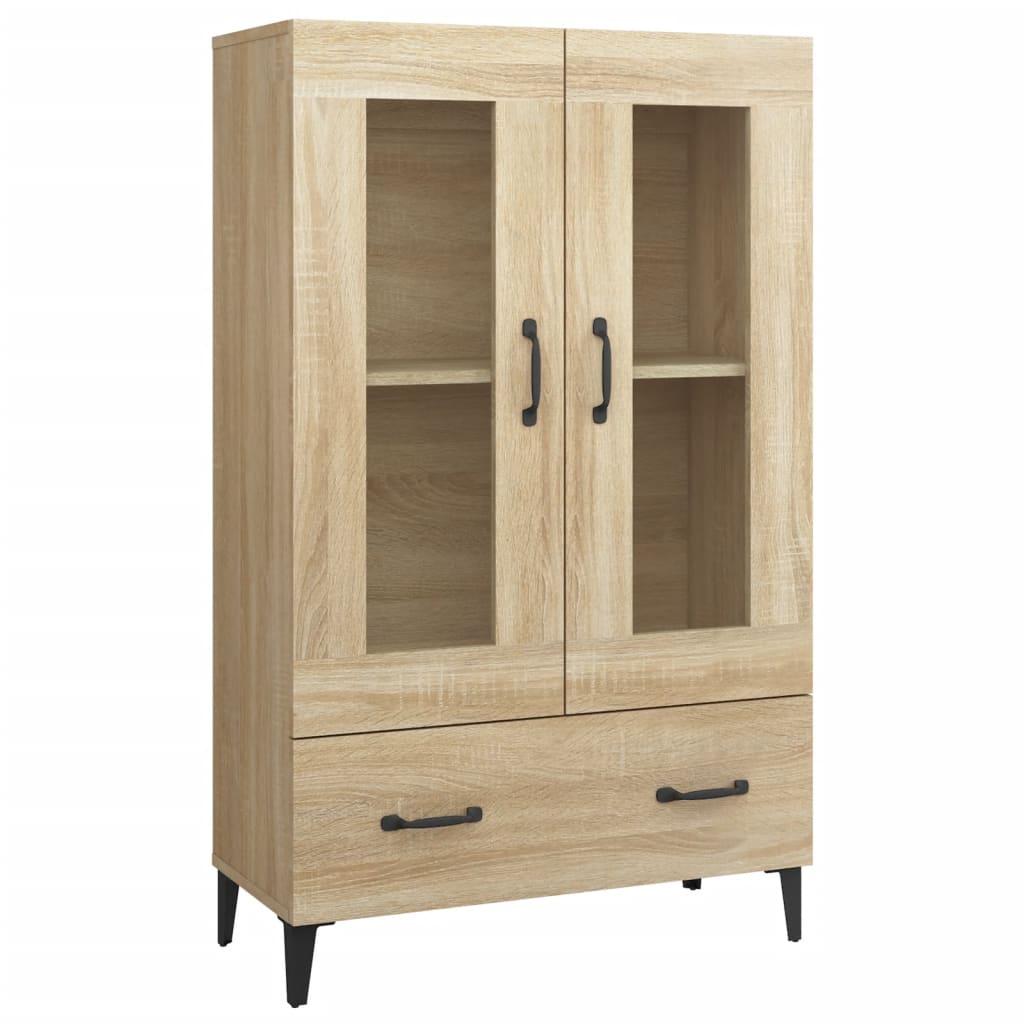Hoge kast 70x31x115 cm bewerkt hout sonoma eikenkleurig