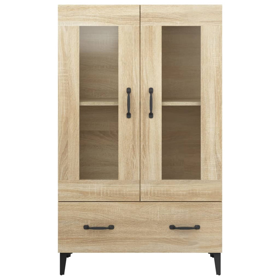Hoge kast 70x31x115 cm bewerkt hout sonoma eikenkleurig