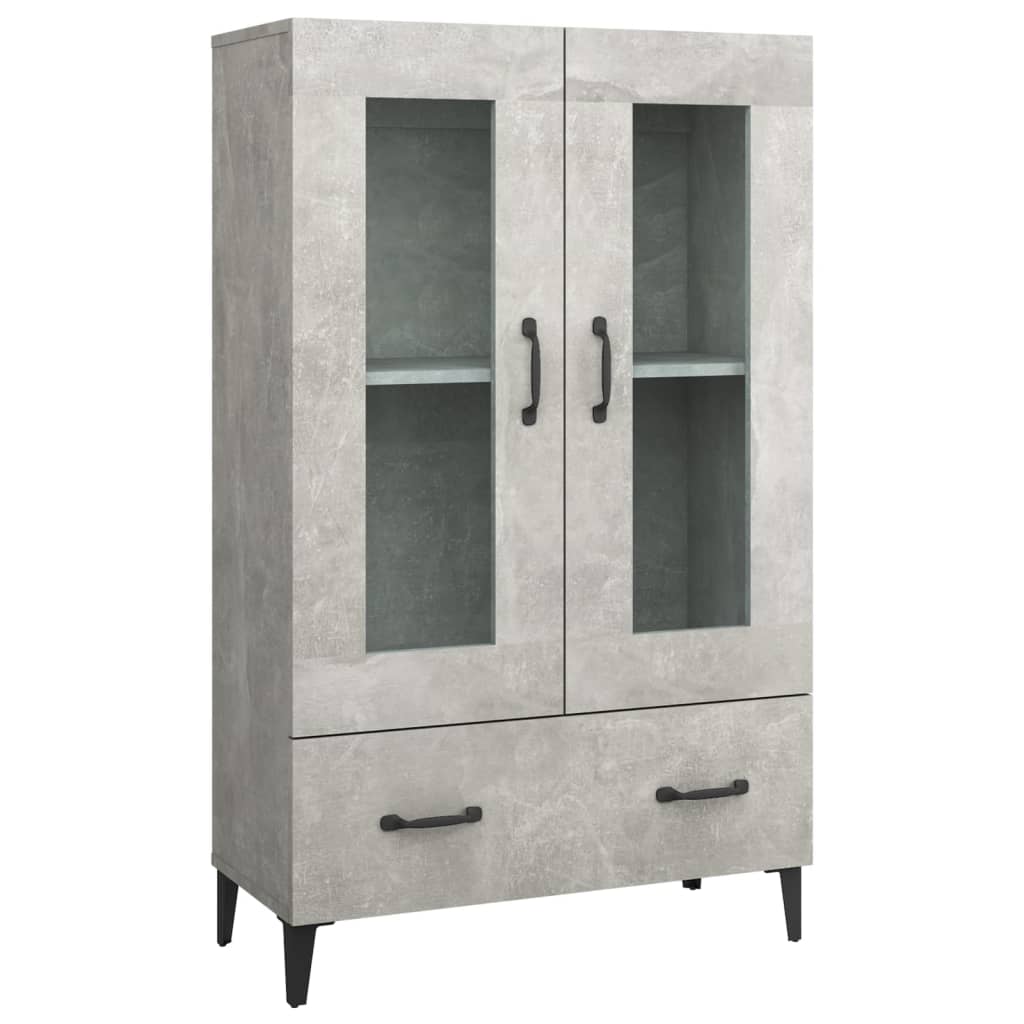 Hoge Kast 70X31X115 Cm Bewerkt Hout Betongrijs