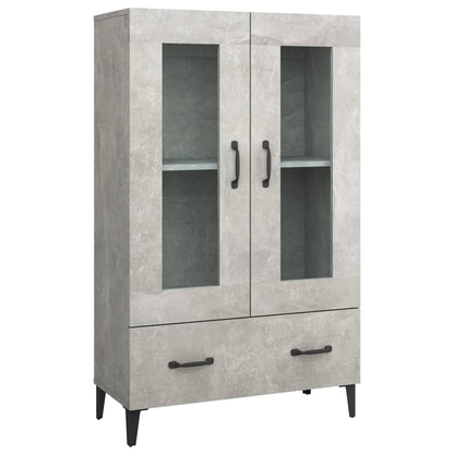 Hoge Kast 70X31X115 Cm Bewerkt Hout Betongrijs