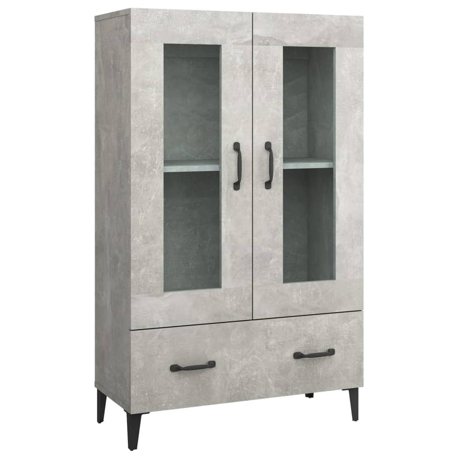 Hoge Kast 70X31X115 Cm Bewerkt Hout Betongrijs