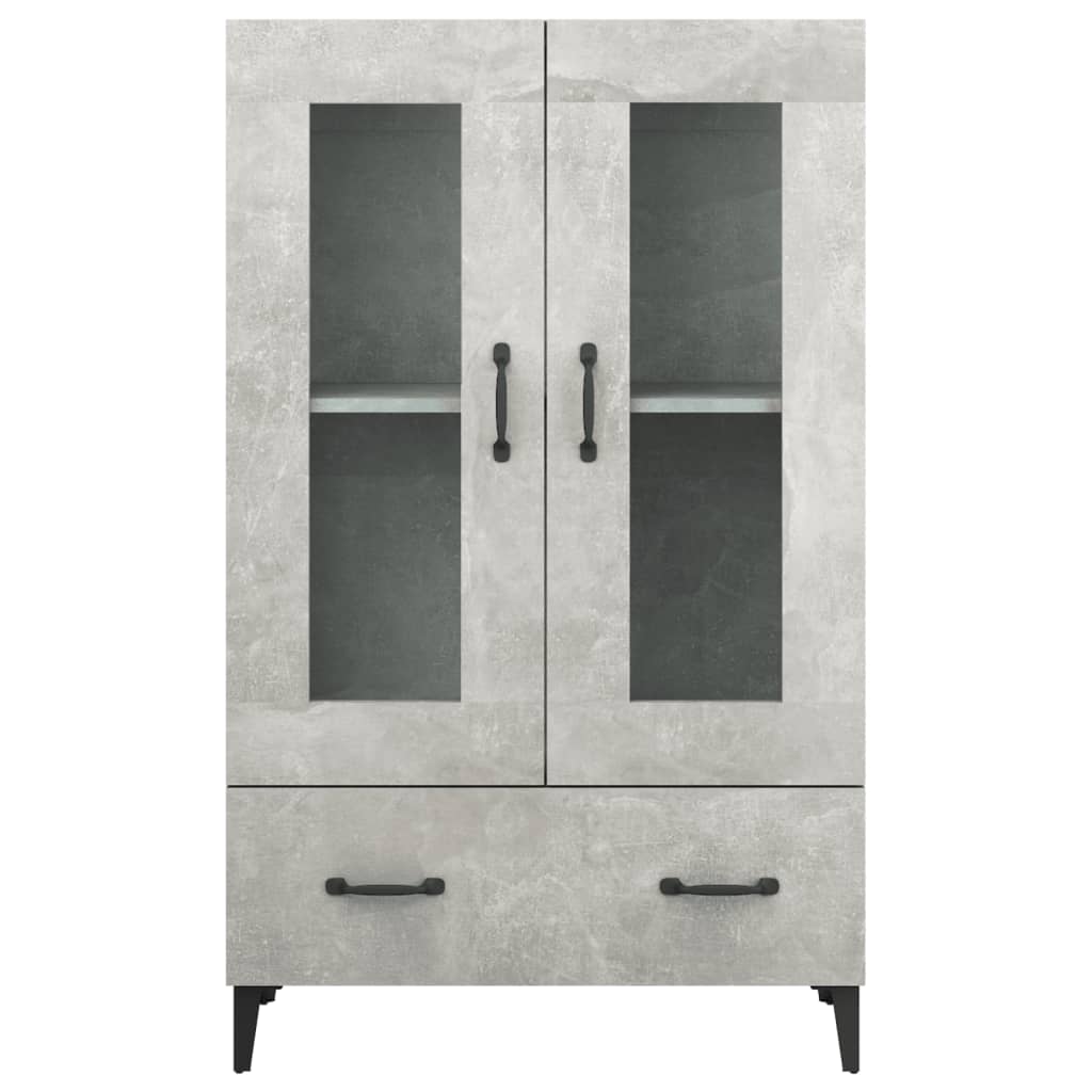 Hoge Kast 70X31X115 Cm Bewerkt Hout Betongrijs