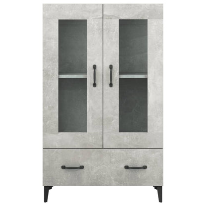Hoge Kast 70X31X115 Cm Bewerkt Hout Betongrijs