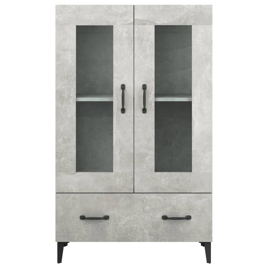 Hoge Kast 70X31X115 Cm Bewerkt Hout Betongrijs