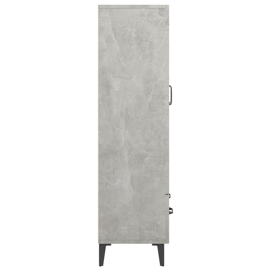 Hoge Kast 70X31X115 Cm Bewerkt Hout Betongrijs