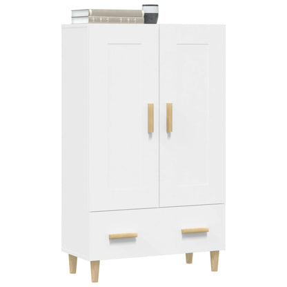 Hoge Kast 70X31X115 Cm Bewerkt Hout Wit