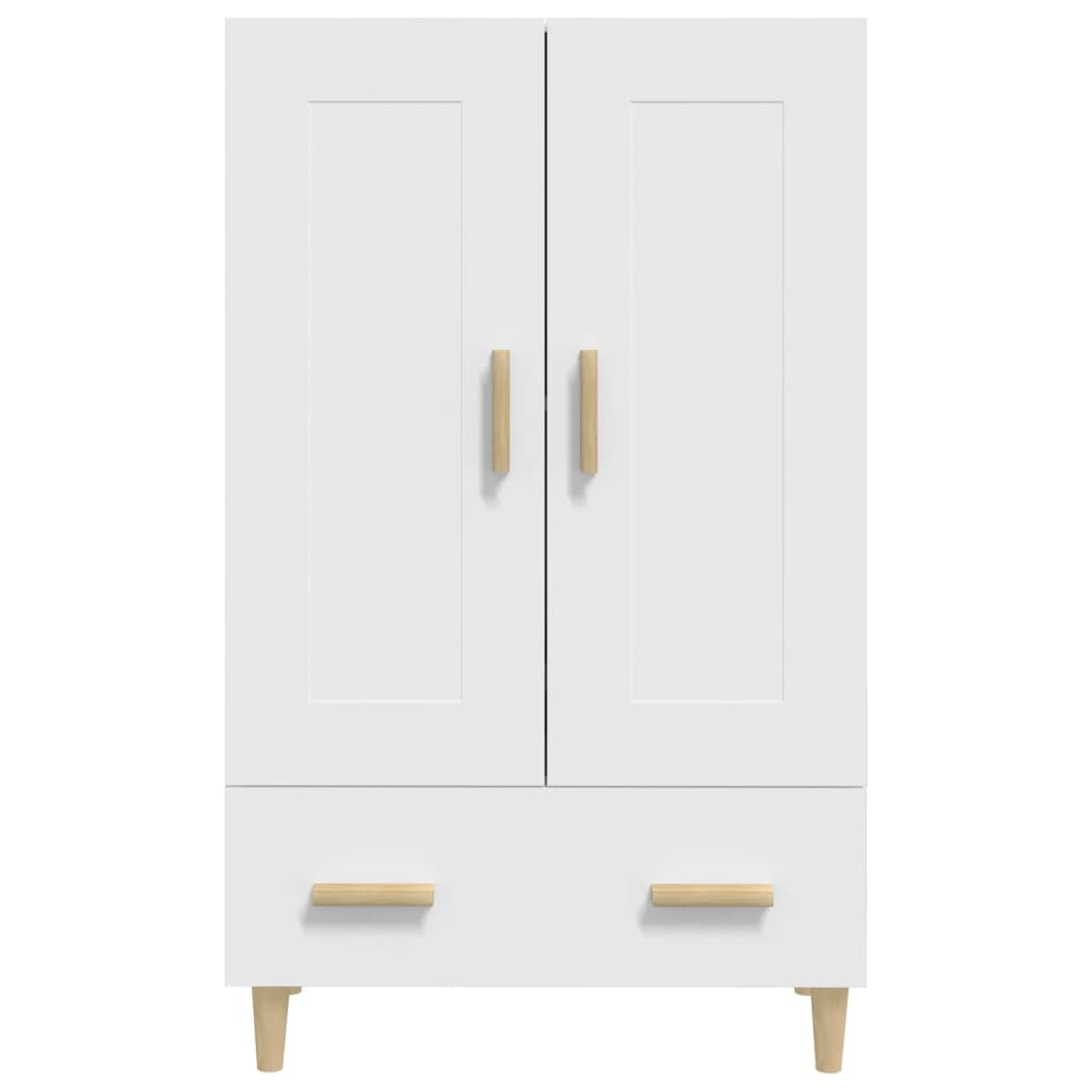 Hoge Kast 70X31X115 Cm Bewerkt Hout Wit