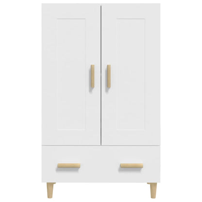 Hoge Kast 70X31X115 Cm Bewerkt Hout Wit