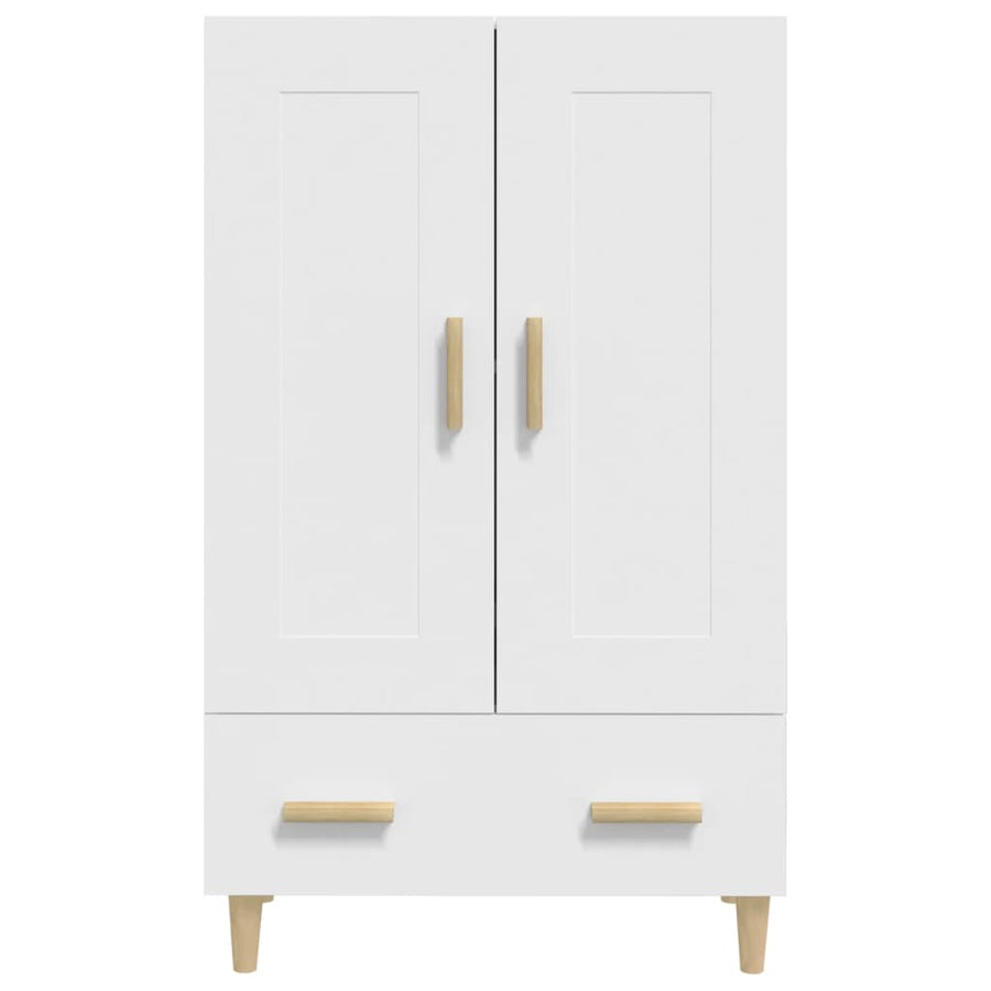 Hoge Kast 70X31X115 Cm Bewerkt Hout Wit
