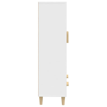 Hoge Kast 70X31X115 Cm Bewerkt Hout Wit