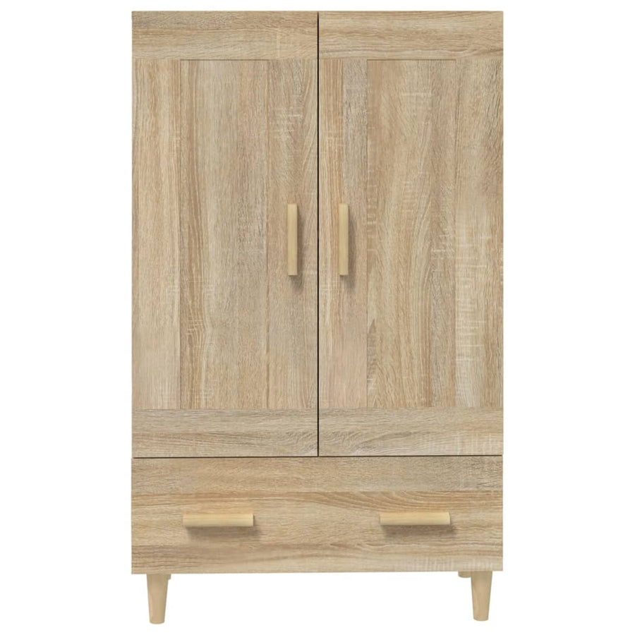 Hoge Kast 70X31X115 Cm Bewerkt Hout Kleurig Sonoma eiken