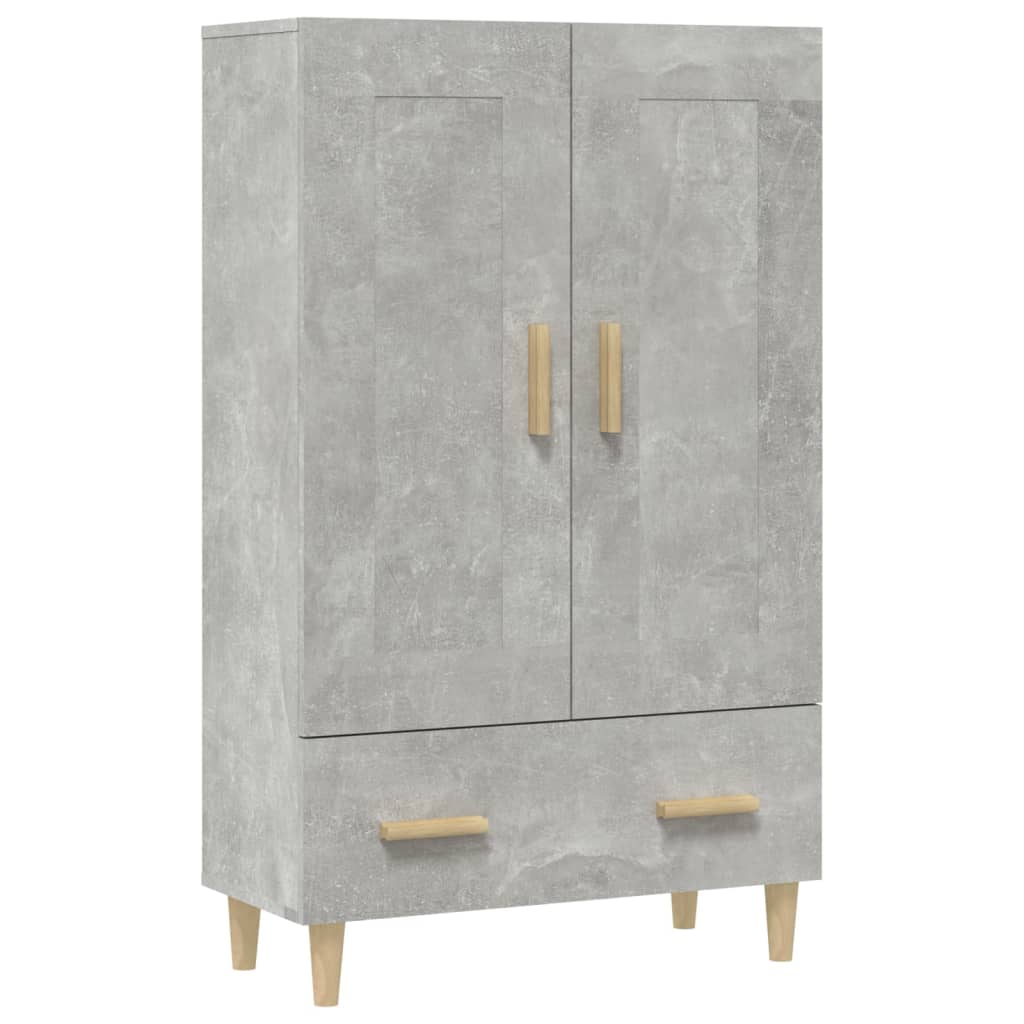 Hoge Kast 70X31X115 Cm Bewerkt Hout Betongrijs