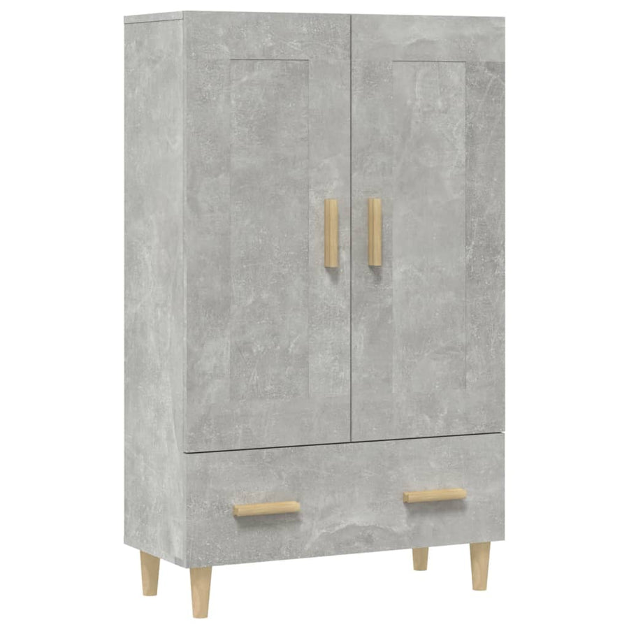 Hoge Kast 70X31X115 Cm Bewerkt Hout Betongrijs