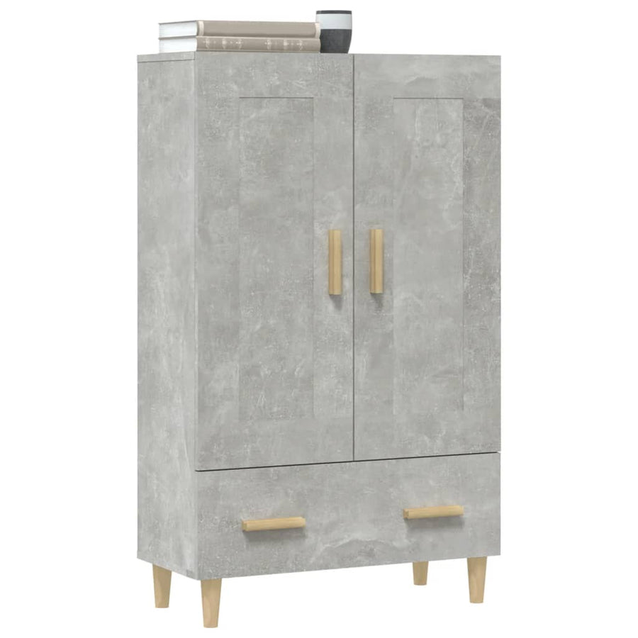 Hoge Kast 70X31X115 Cm Bewerkt Hout Betongrijs