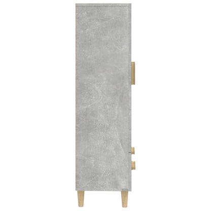 Hoge Kast 70X31X115 Cm Bewerkt Hout Betongrijs