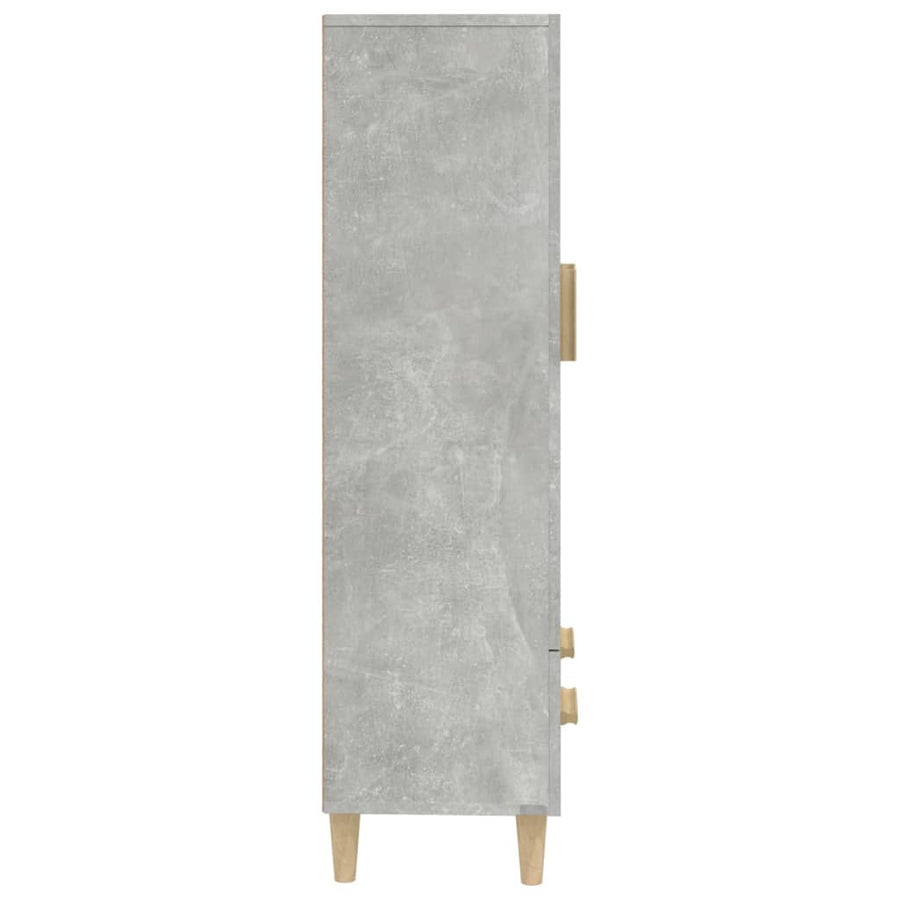 Hoge Kast 70X31X115 Cm Bewerkt Hout Betongrijs