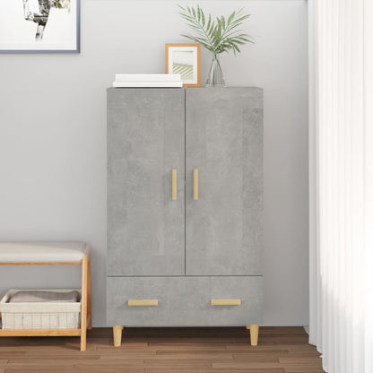 Hoge Kast 70X31X115 Cm Bewerkt Hout Betongrijs