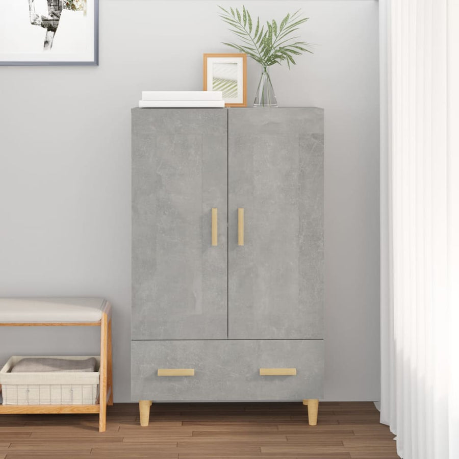 Hoge Kast 70X31X115 Cm Bewerkt Hout Betongrijs