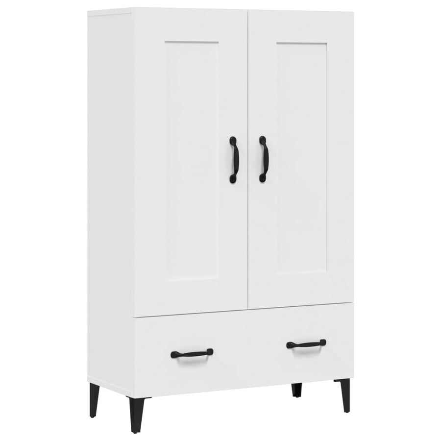 Hoge Kast 70X31X115 Cm Bewerkt Hout Wit