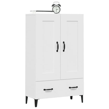 Hoge Kast 70X31X115 Cm Bewerkt Hout Wit