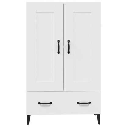 Hoge Kast 70X31X115 Cm Bewerkt Hout Wit