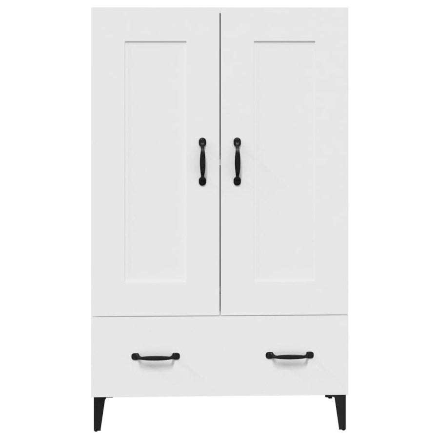 Hoge Kast 70X31X115 Cm Bewerkt Hout Wit