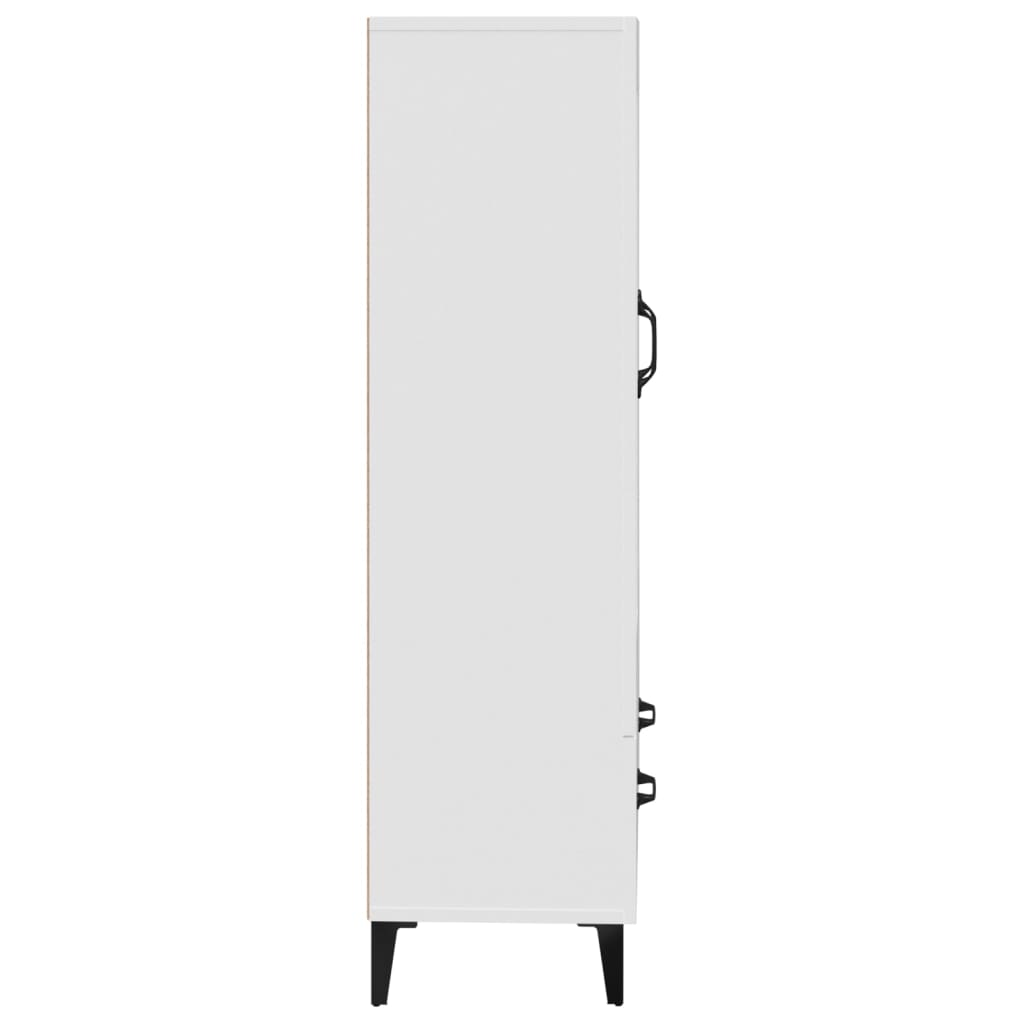 Hoge Kast 70X31X115 Cm Bewerkt Hout Wit