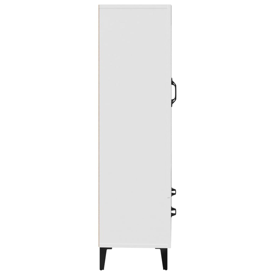 Hoge Kast 70X31X115 Cm Bewerkt Hout Wit