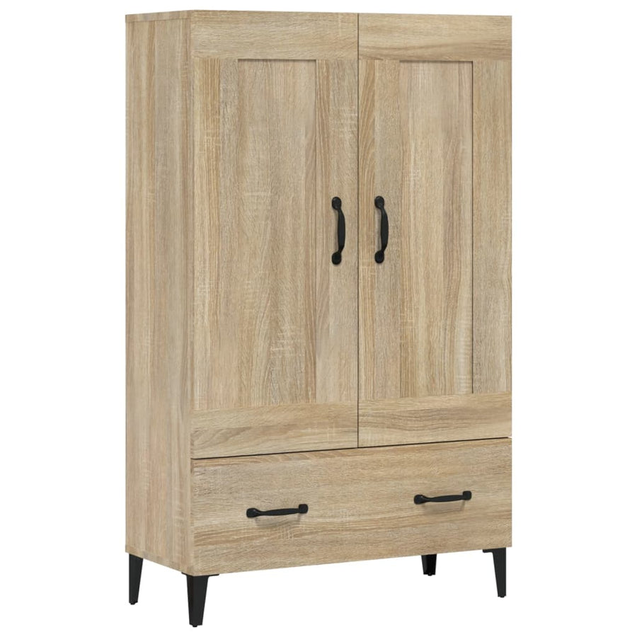Hoge Kast 70X31X115 Cm Bewerkt Hout Kleurig Sonoma eiken