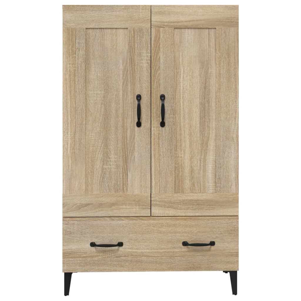 Hoge Kast 70X31X115 Cm Bewerkt Hout Kleurig Sonoma eiken
