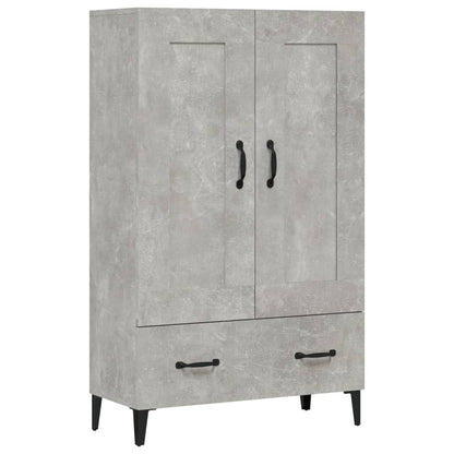 Hoge Kast 70X31X115 Cm Bewerkt Hout Betongrijs