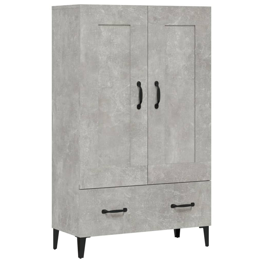 Hoge Kast 70X31X115 Cm Bewerkt Hout Betongrijs