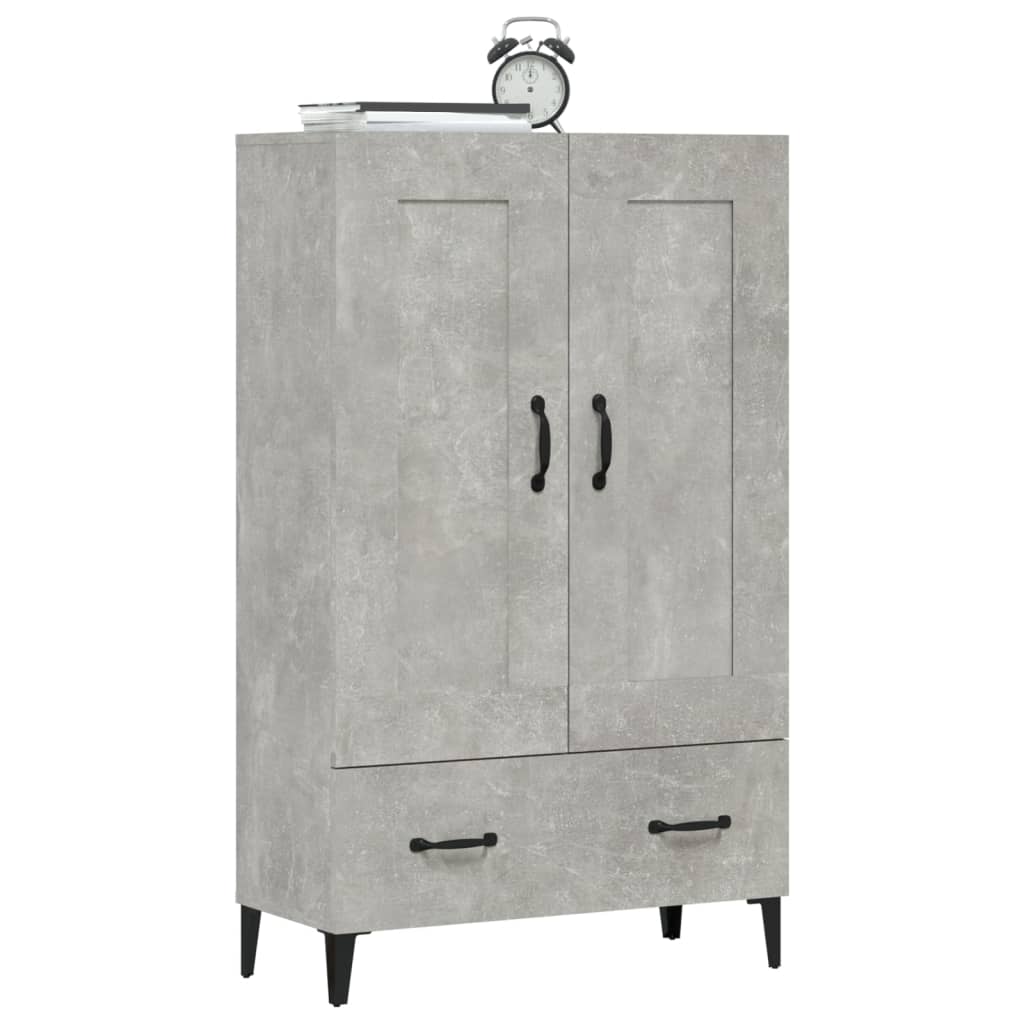 Hoge Kast 70X31X115 Cm Bewerkt Hout Betongrijs