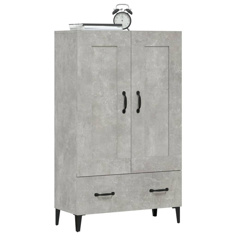 Hoge Kast 70X31X115 Cm Bewerkt Hout Betongrijs