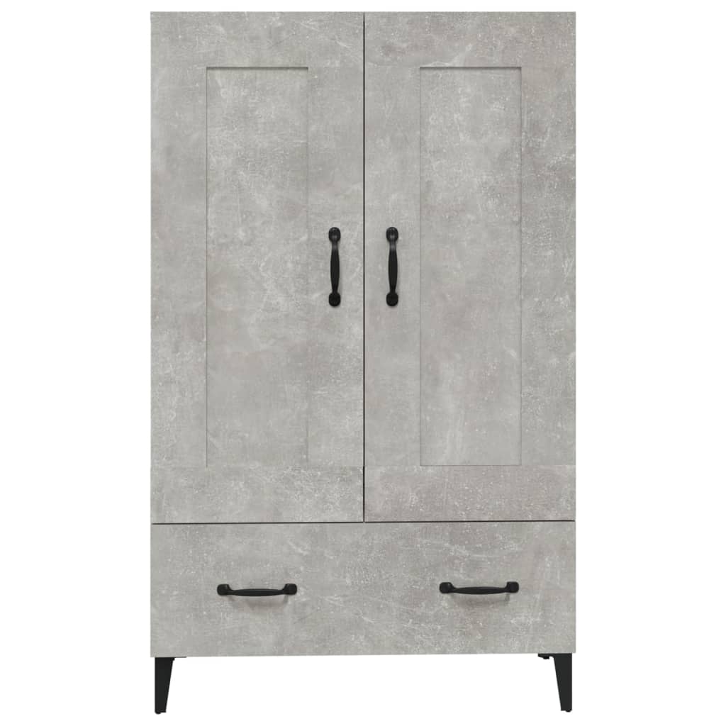 Hoge Kast 70X31X115 Cm Bewerkt Hout Betongrijs